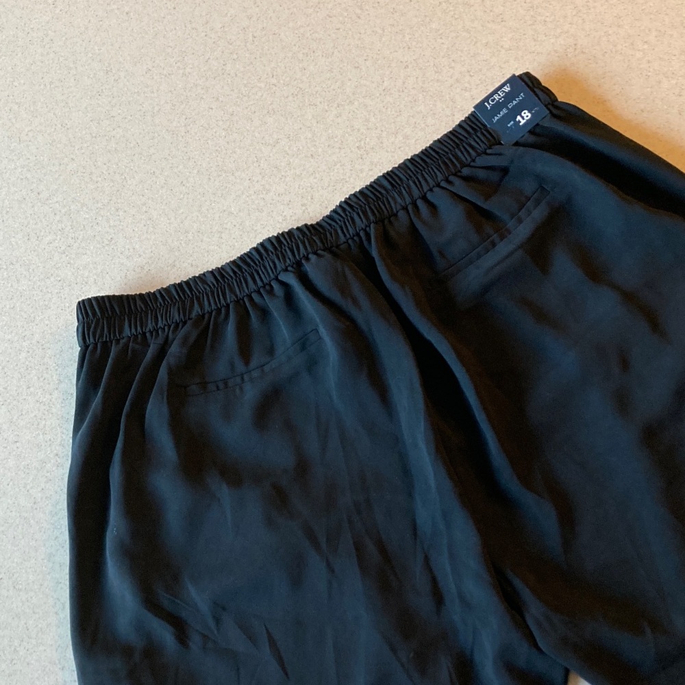 J. Crew NWT Classic Black Cropped Pants Women Size 18 Jamie Pant - Picture 10 of 12